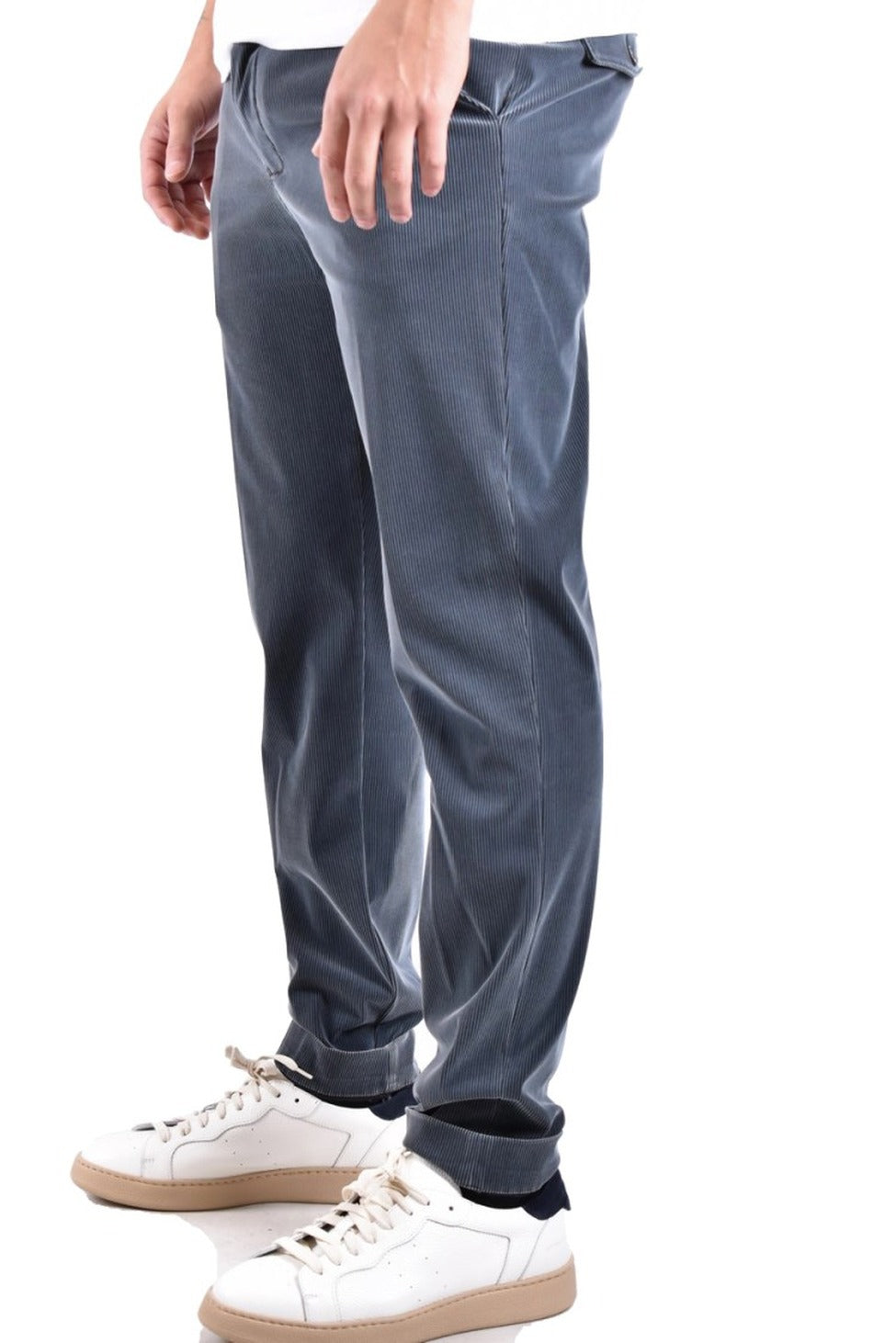 Tailored Grey Trousers With Subtle Pinstripe Design