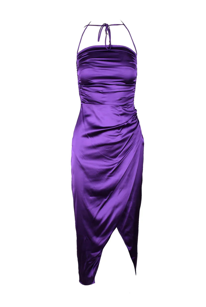 Viscose Stretch Dress - Purple
