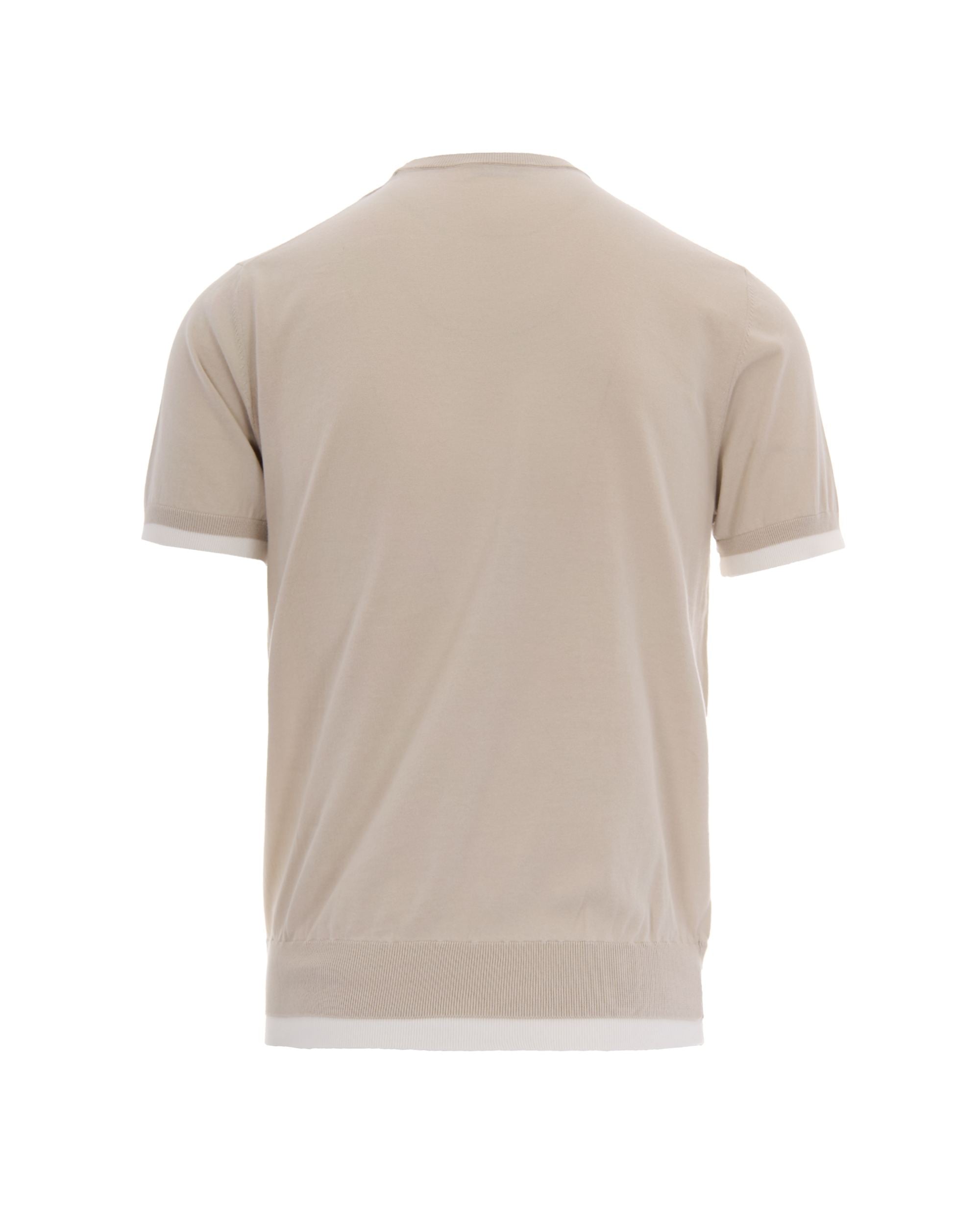 Contrasting Knit T-Shirt
