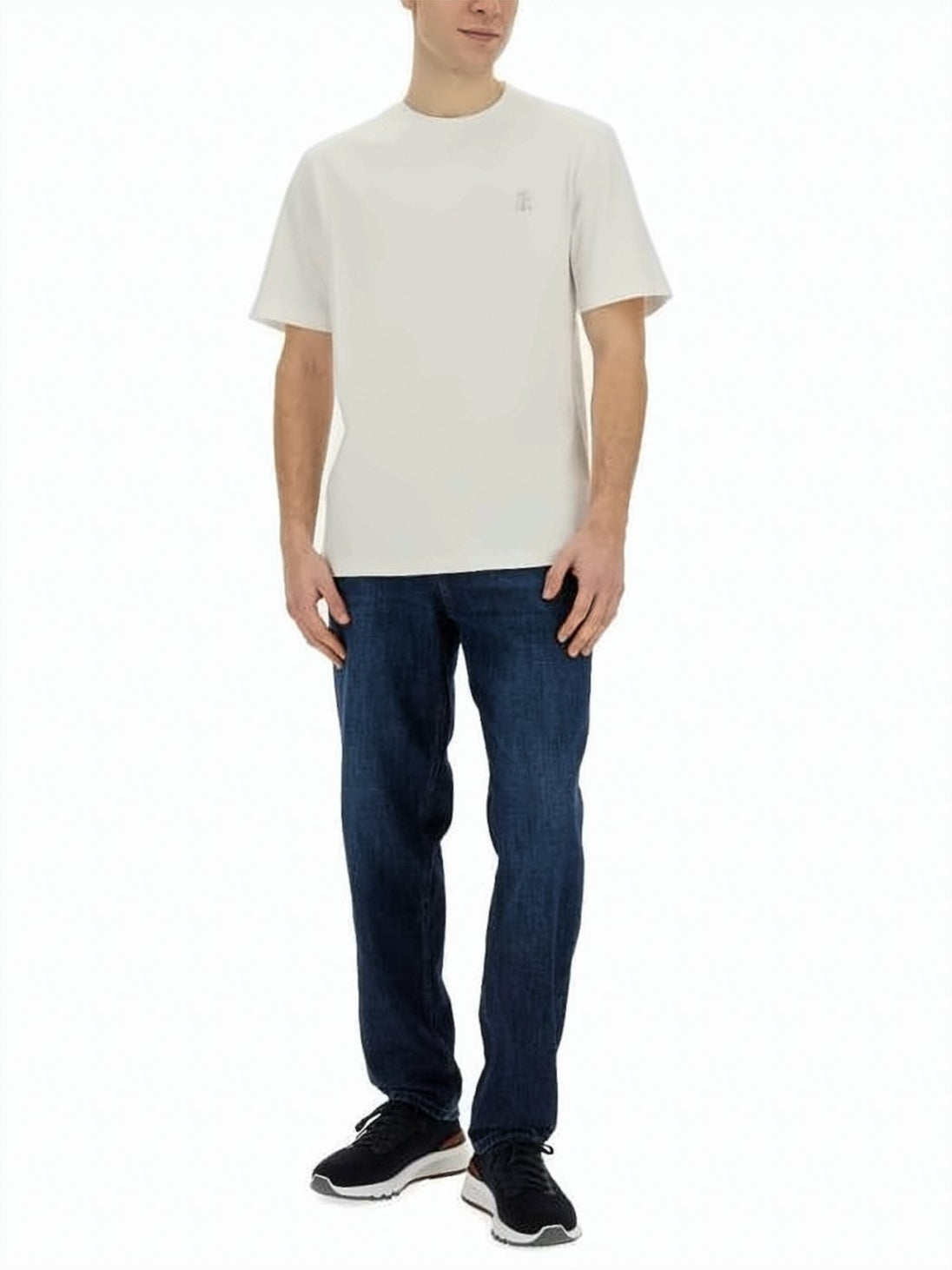 Cotton Jersey Crew Neck T-Shirt
