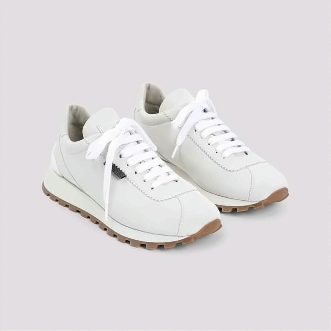Suede Sneakers with Contrasting Rubber Sole