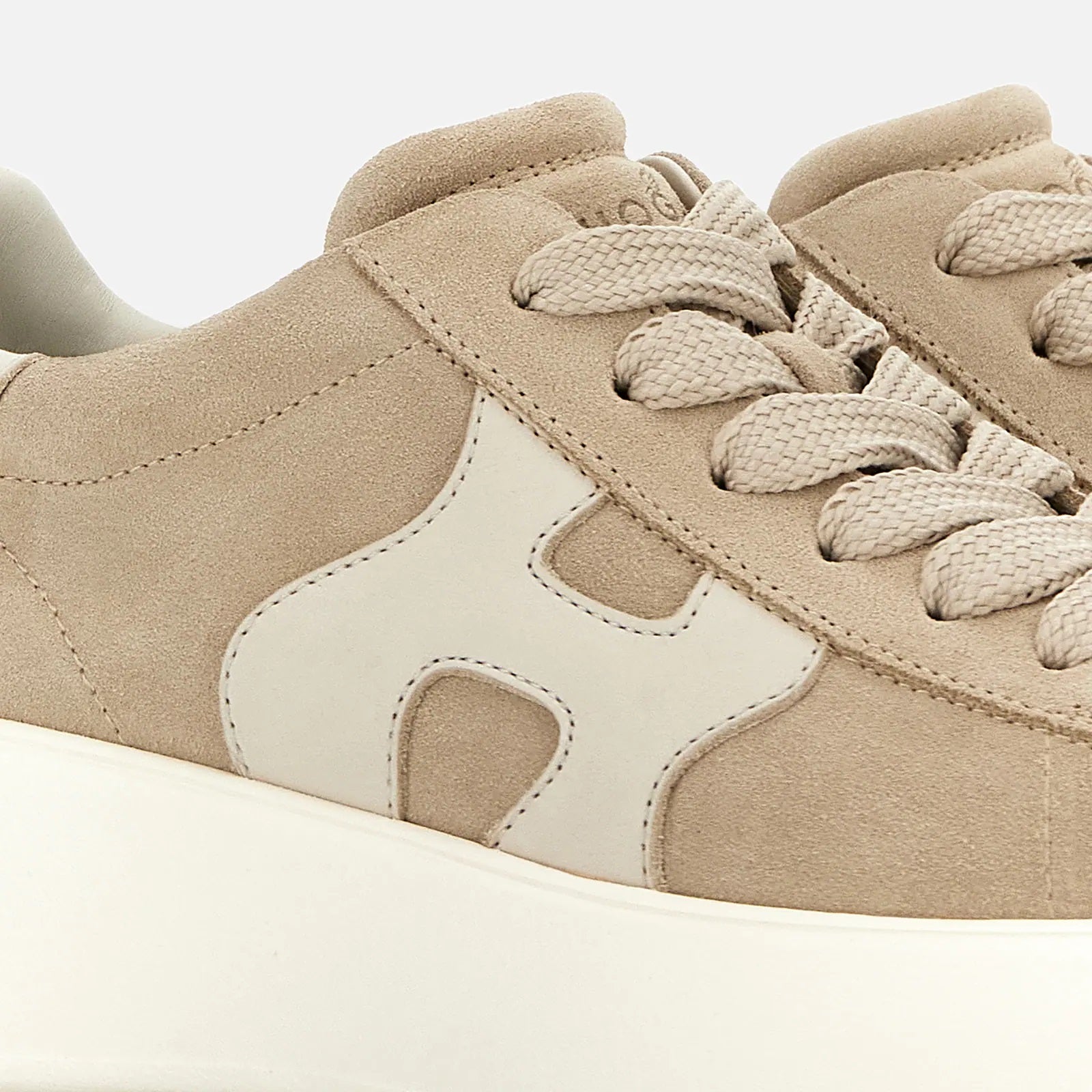 Beige Cream Rebel H562 Lace-Up Sneakers
