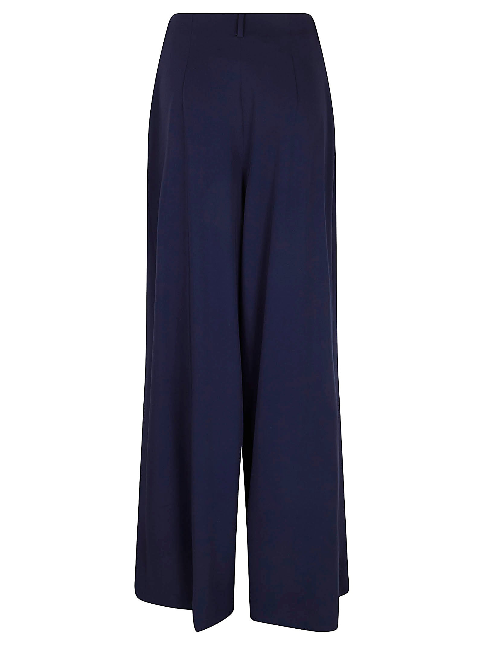Tailored Wool Trousers with Wide-Leg Silhouette