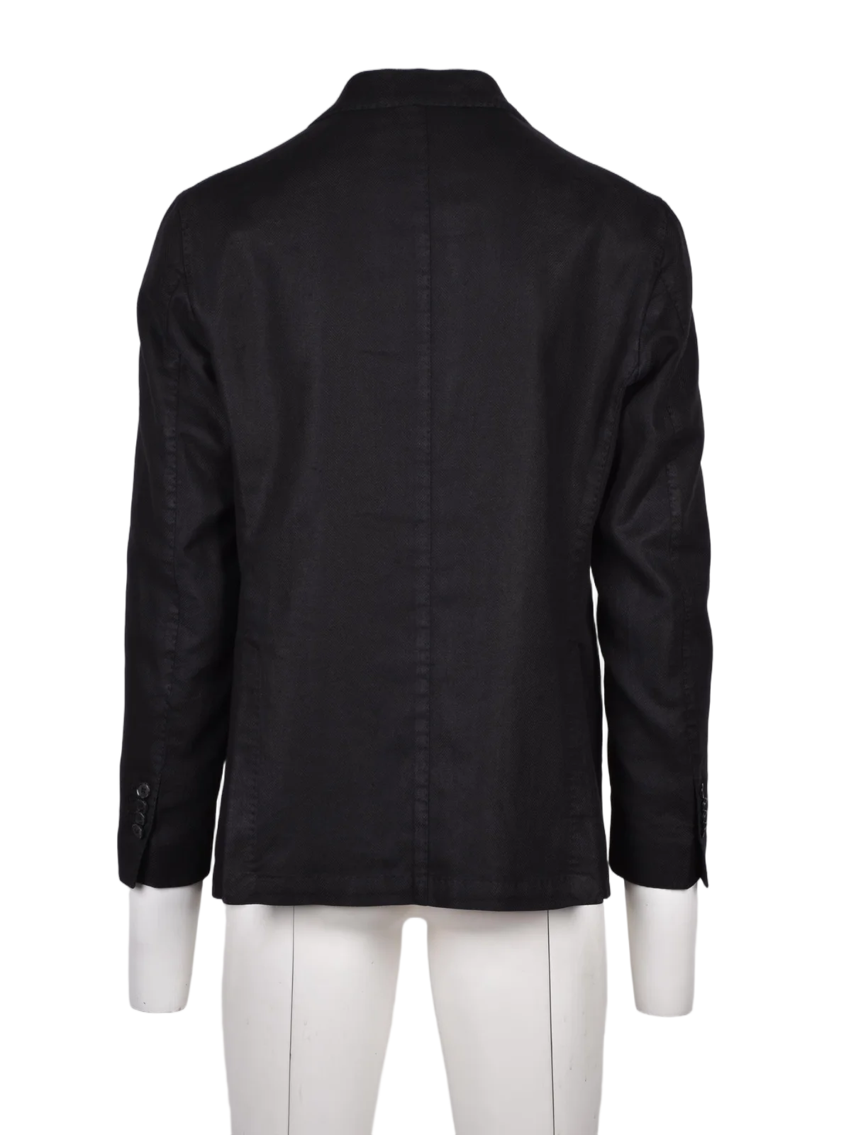 Black Linen Cotton Men Blazer Jacket