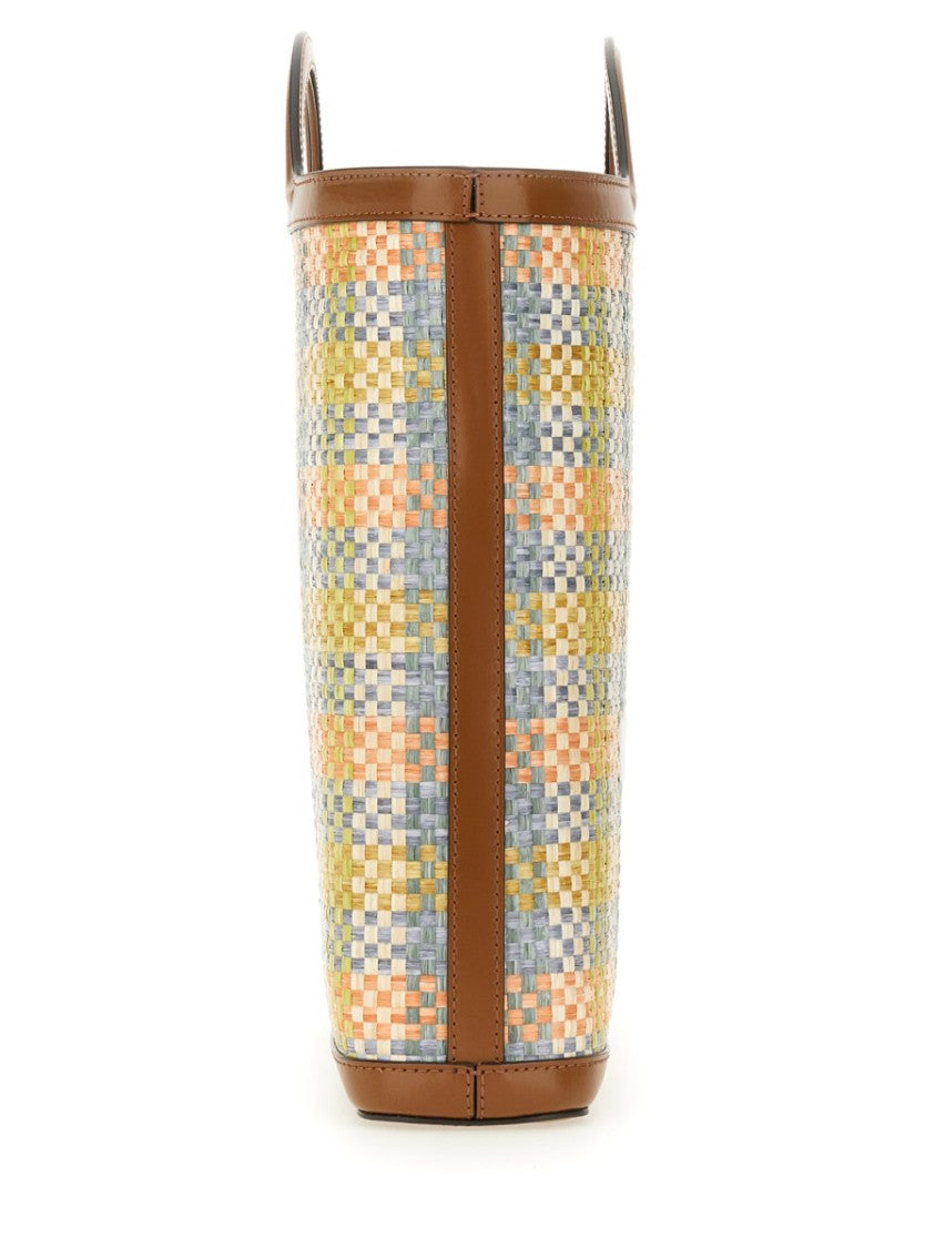 Woven Tropicalia Bag With Calf Leather Trim
