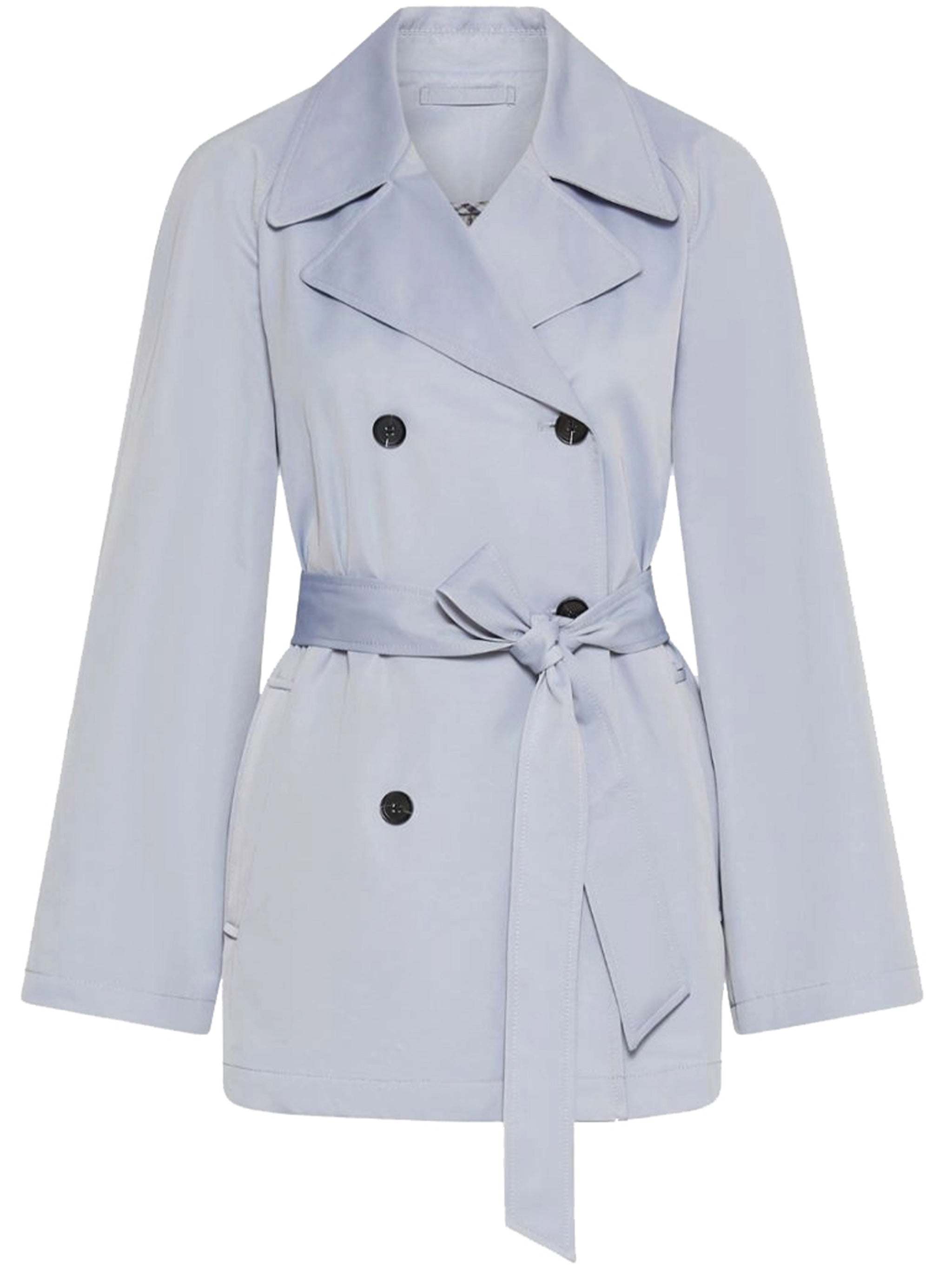 Blue Mllumido Double-Breasted Light Belted Jacket