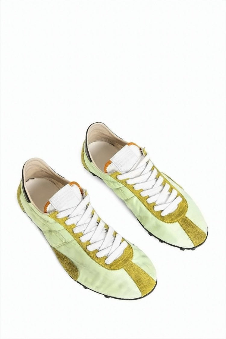 Low-Profile Sneakers With Calf Leather Accents