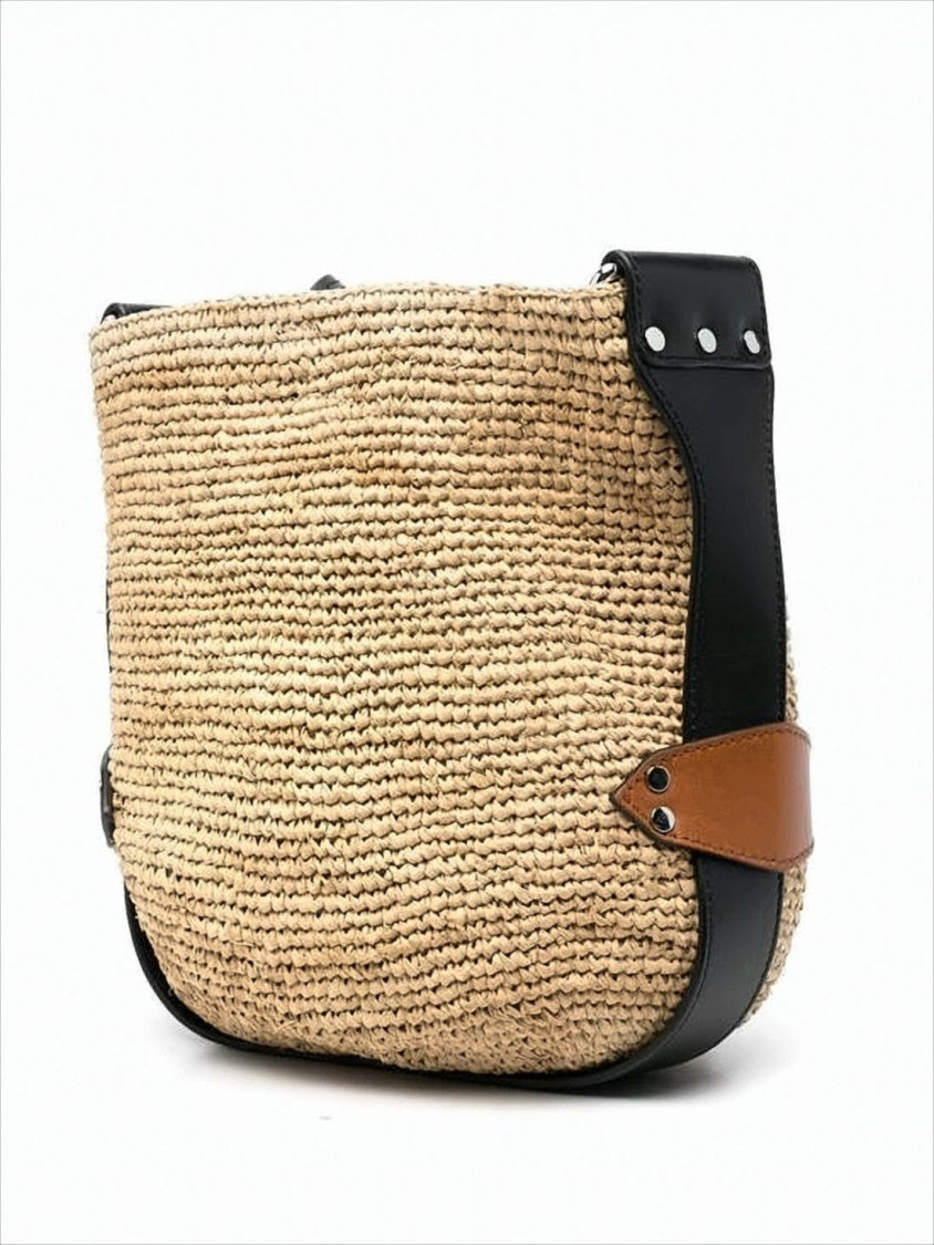 Woven Raffia Crossbody Bag
