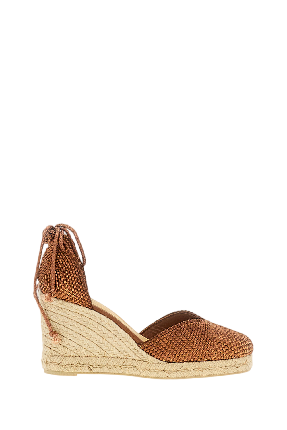 Brown Cora Raffia Wedge Sandals