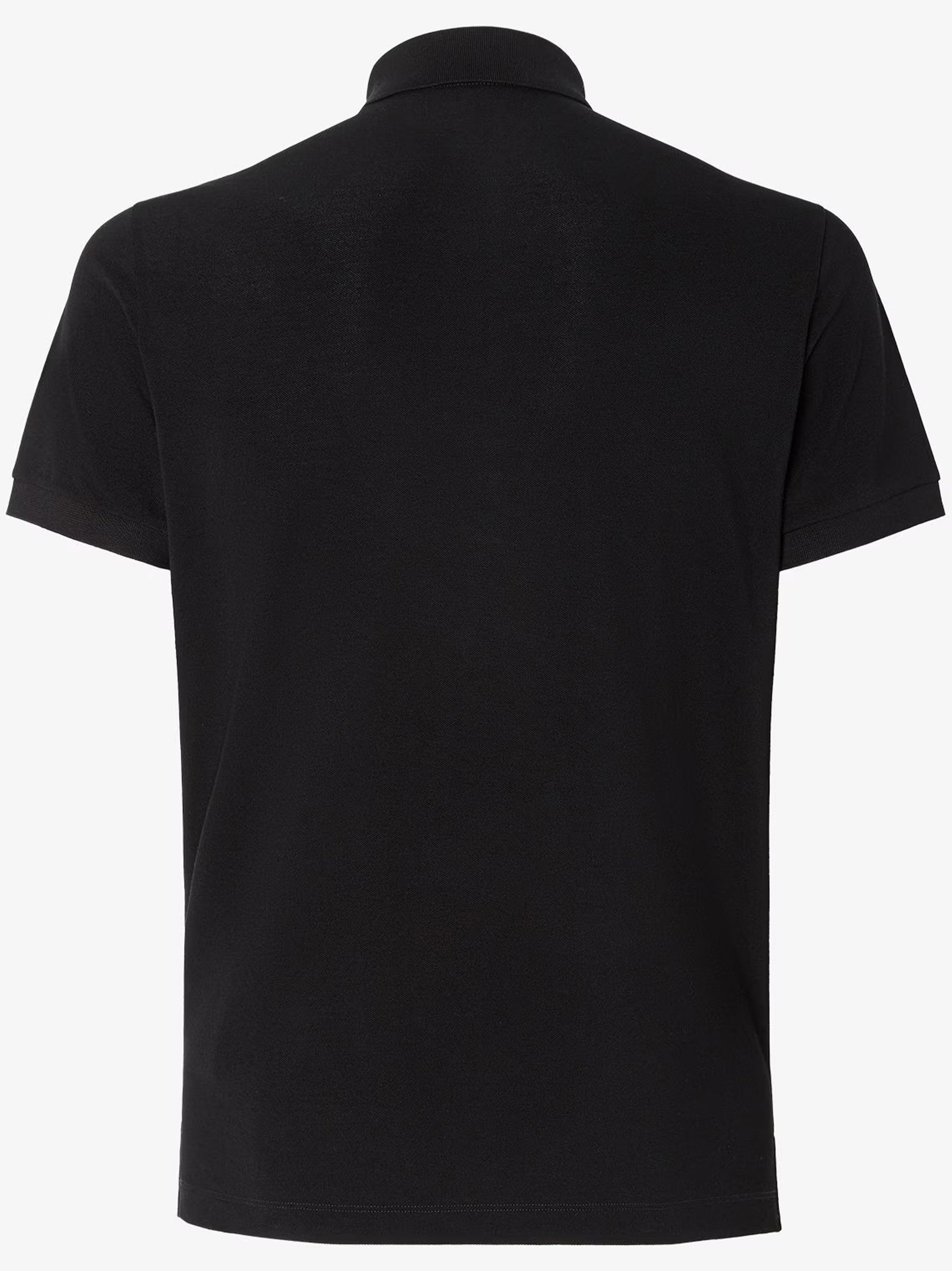 Slim-Fit Black Classic Collar Logo Polo