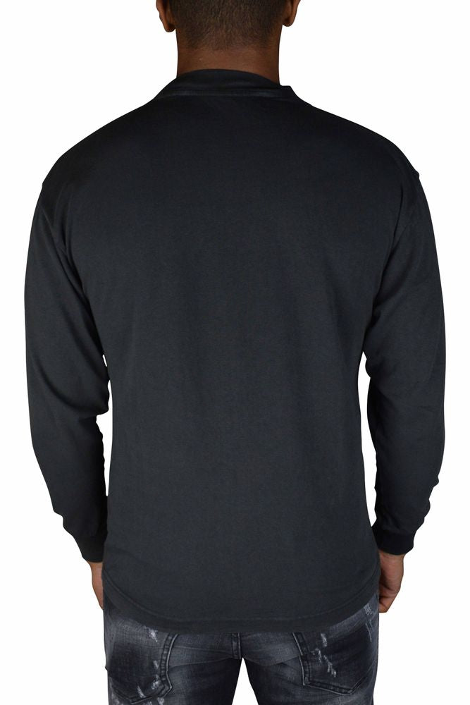 Graphic Long-Sleeved T-Shirt With Cat Design