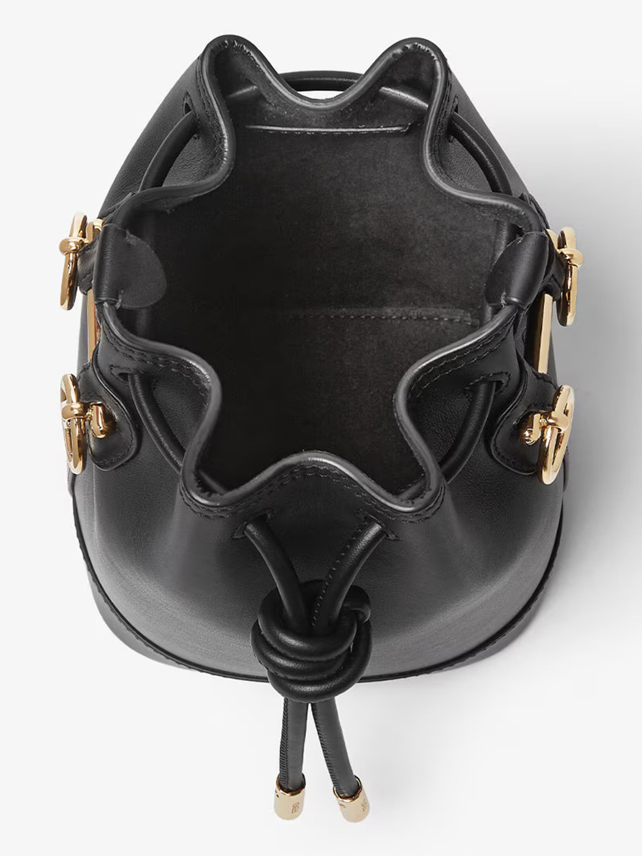 Mini Mon Tresor Black Leather Bucket Bag