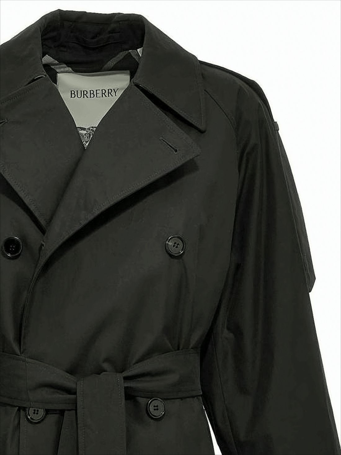 Double-Breasted Trench Coat with Tailored Waist