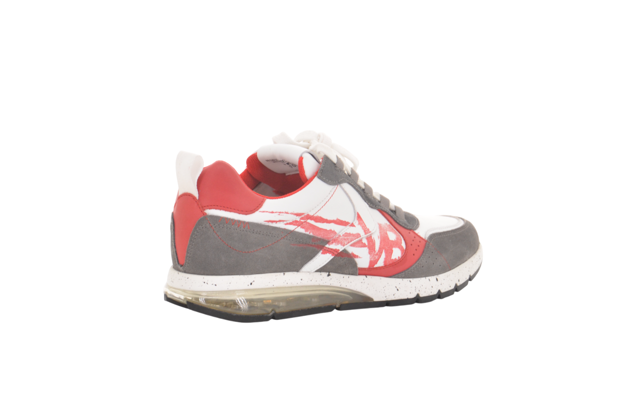 Lace-Up Sneakers With Air Cushion And Graphic Accents