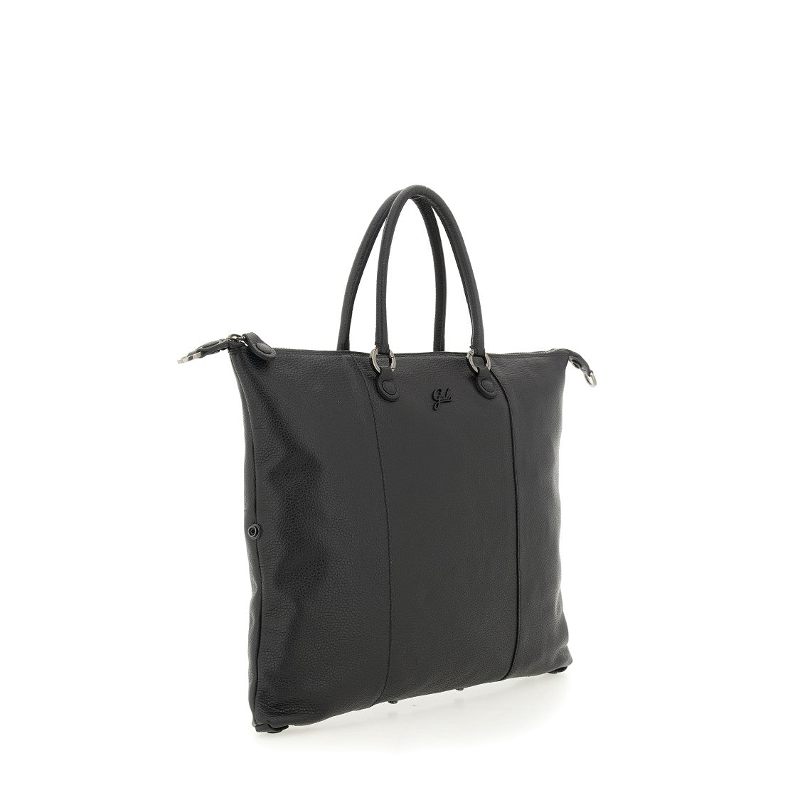 Textured Leather Tote Bag with Transformative Design