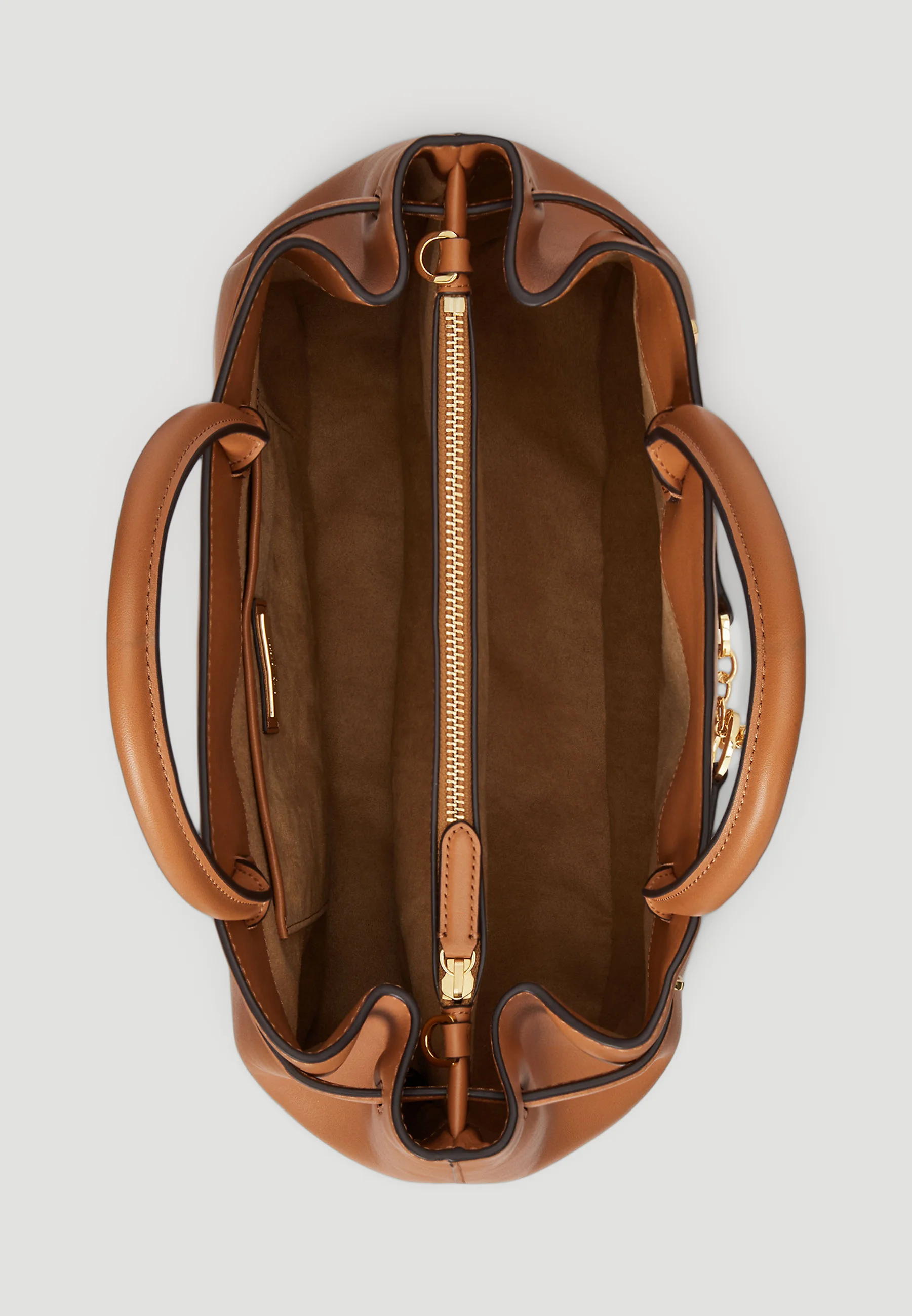 Brown Smooth Leather Satchel Bag