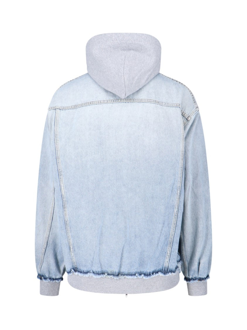 Denim Hoodie Jacket – Blue/Grey