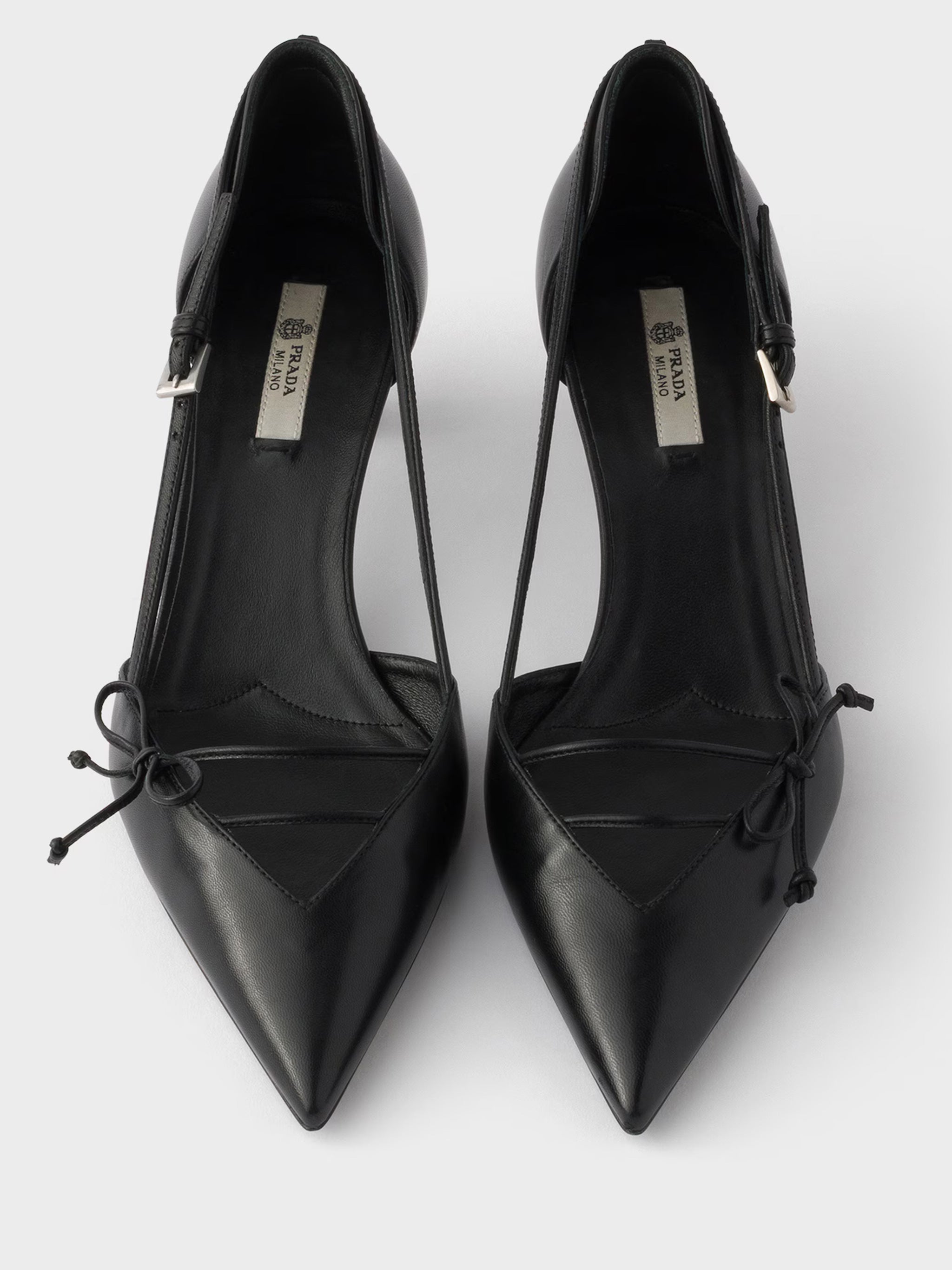 Pointed-Toe Slingback Bow Detail Pumps