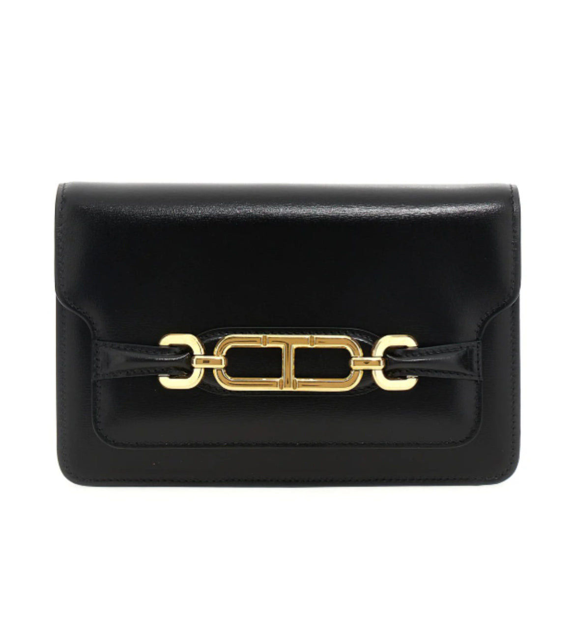 Structured Black Calf Leather Bag