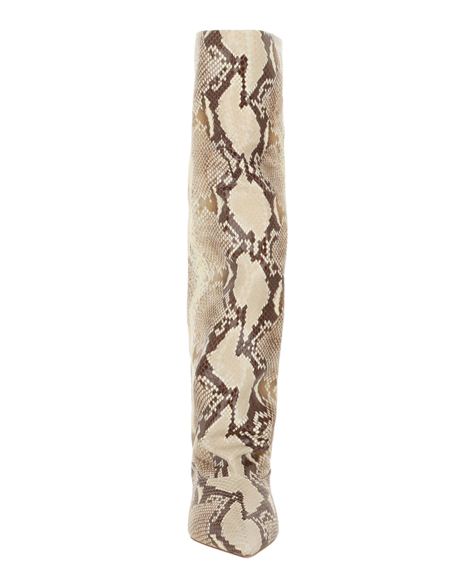 Ines Printed Python Knee-High Boots