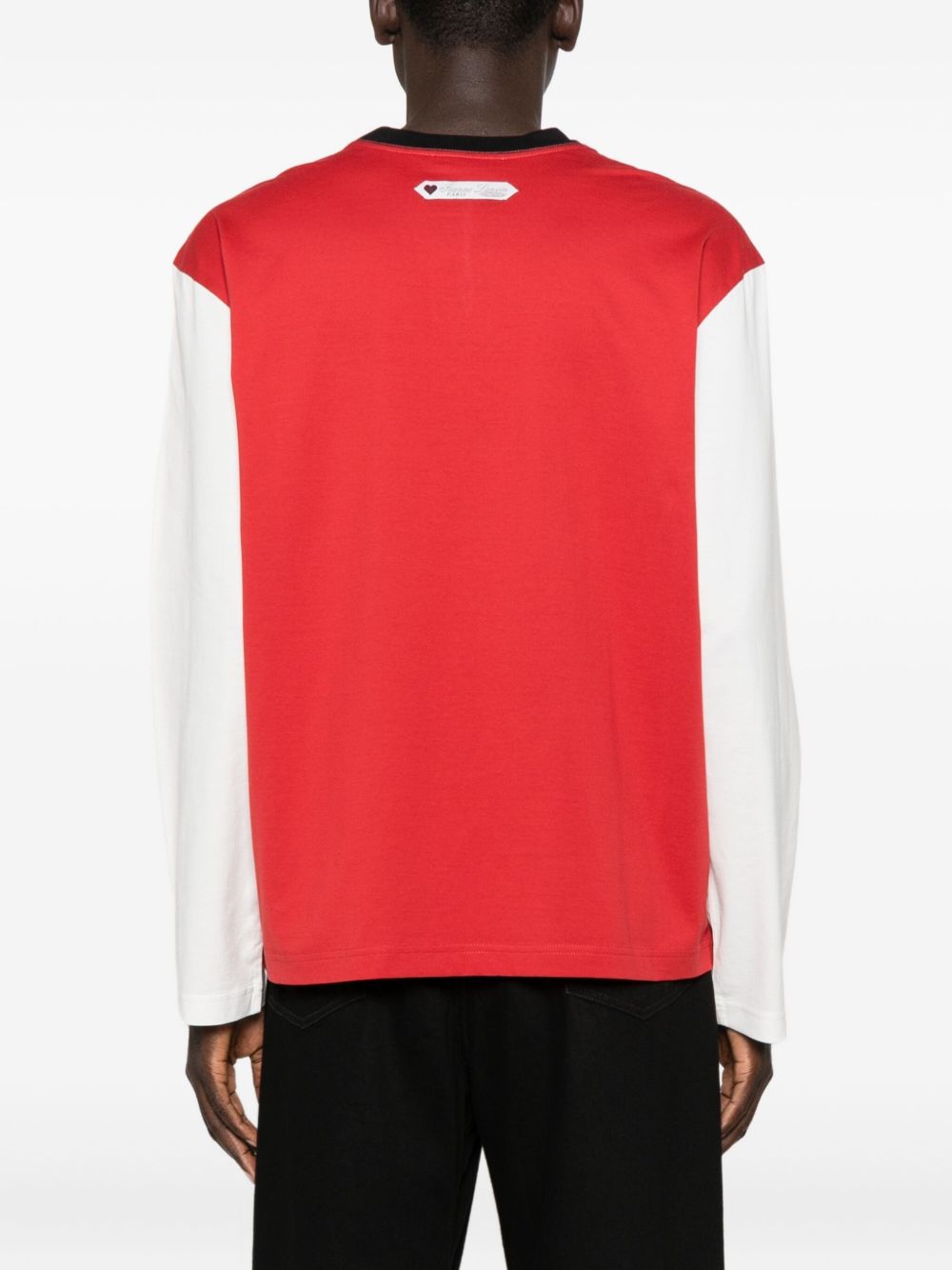 Long-Sleeved Cotton T-Shirt with Heart-Shaped Logo