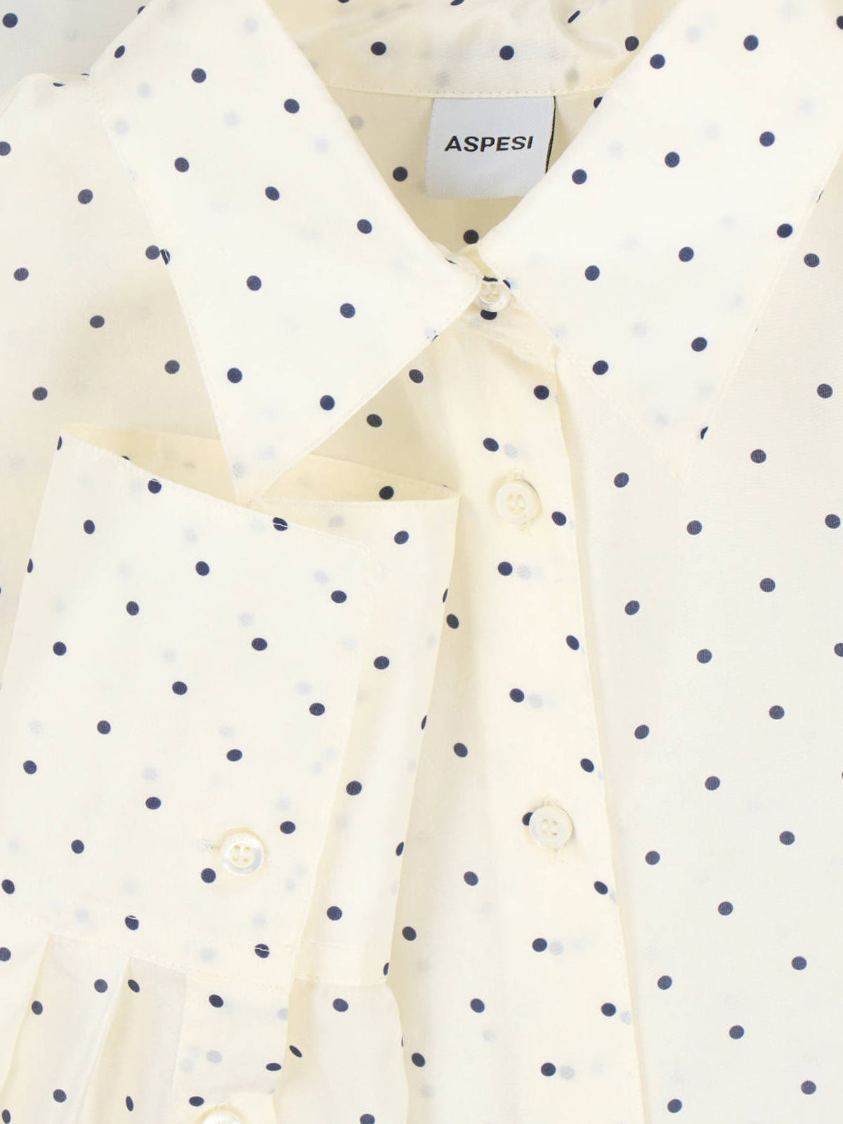 Silk Shirt With All-Over Polka Dot Pattern