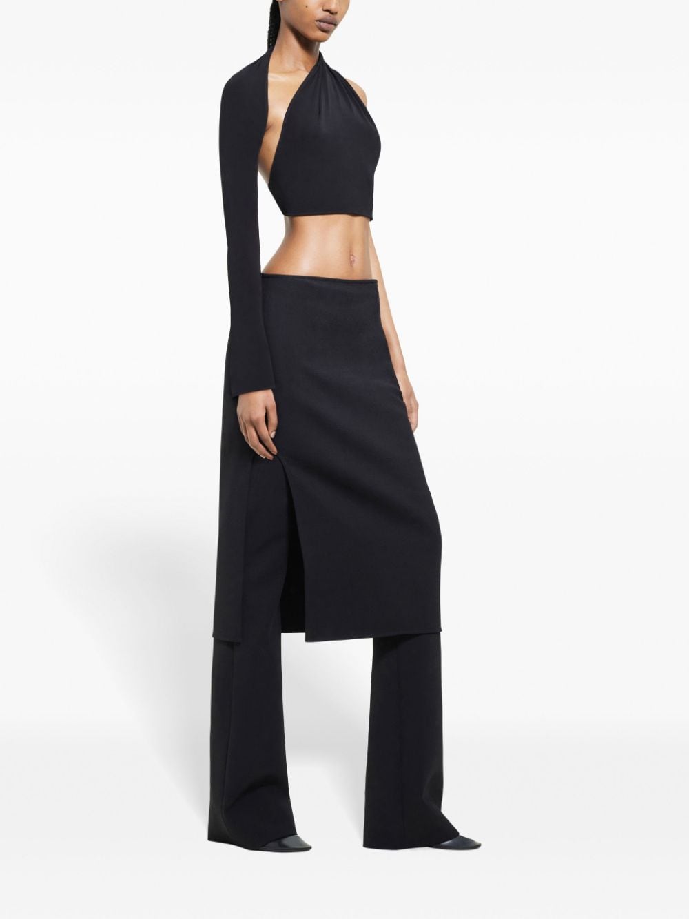 Wool Blend Black Skirt