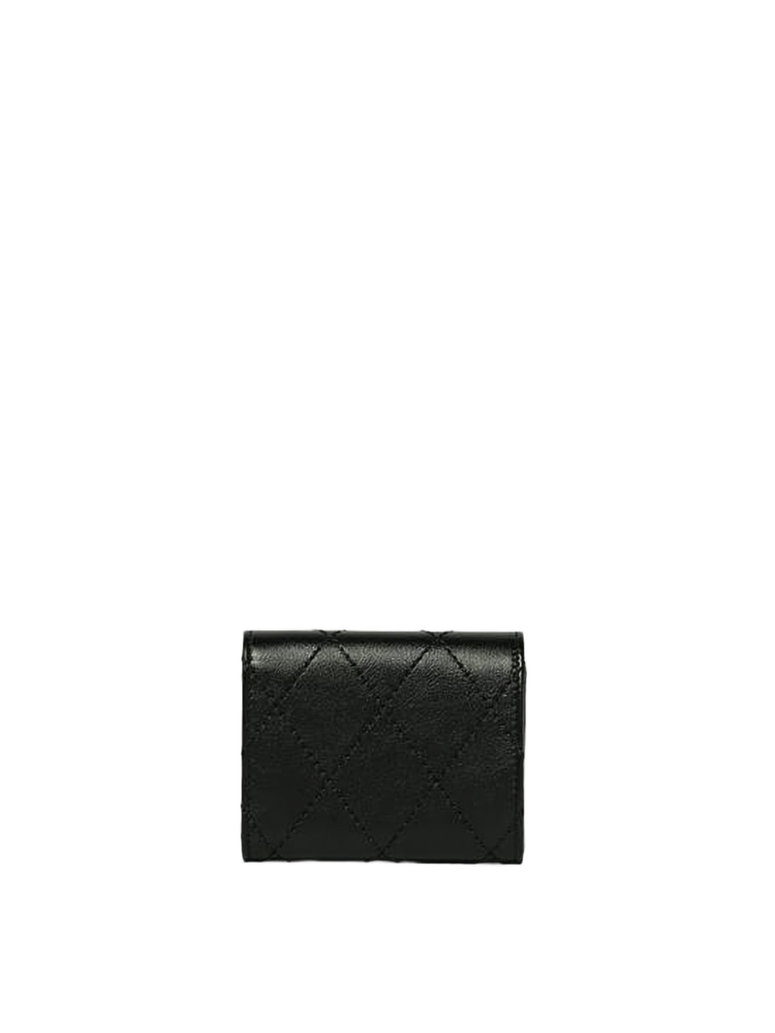 Diamond-Quilted Calf Leather Burberry Wallet