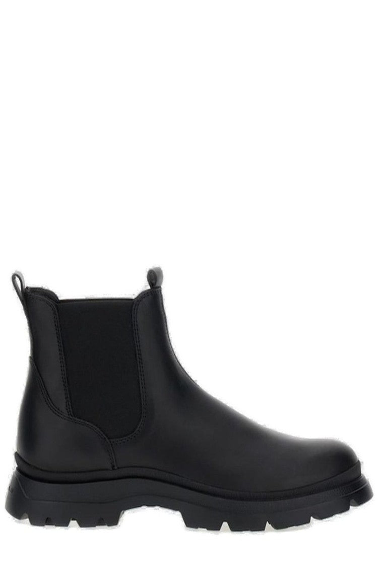 Sleek Black Leather Ankle Boots