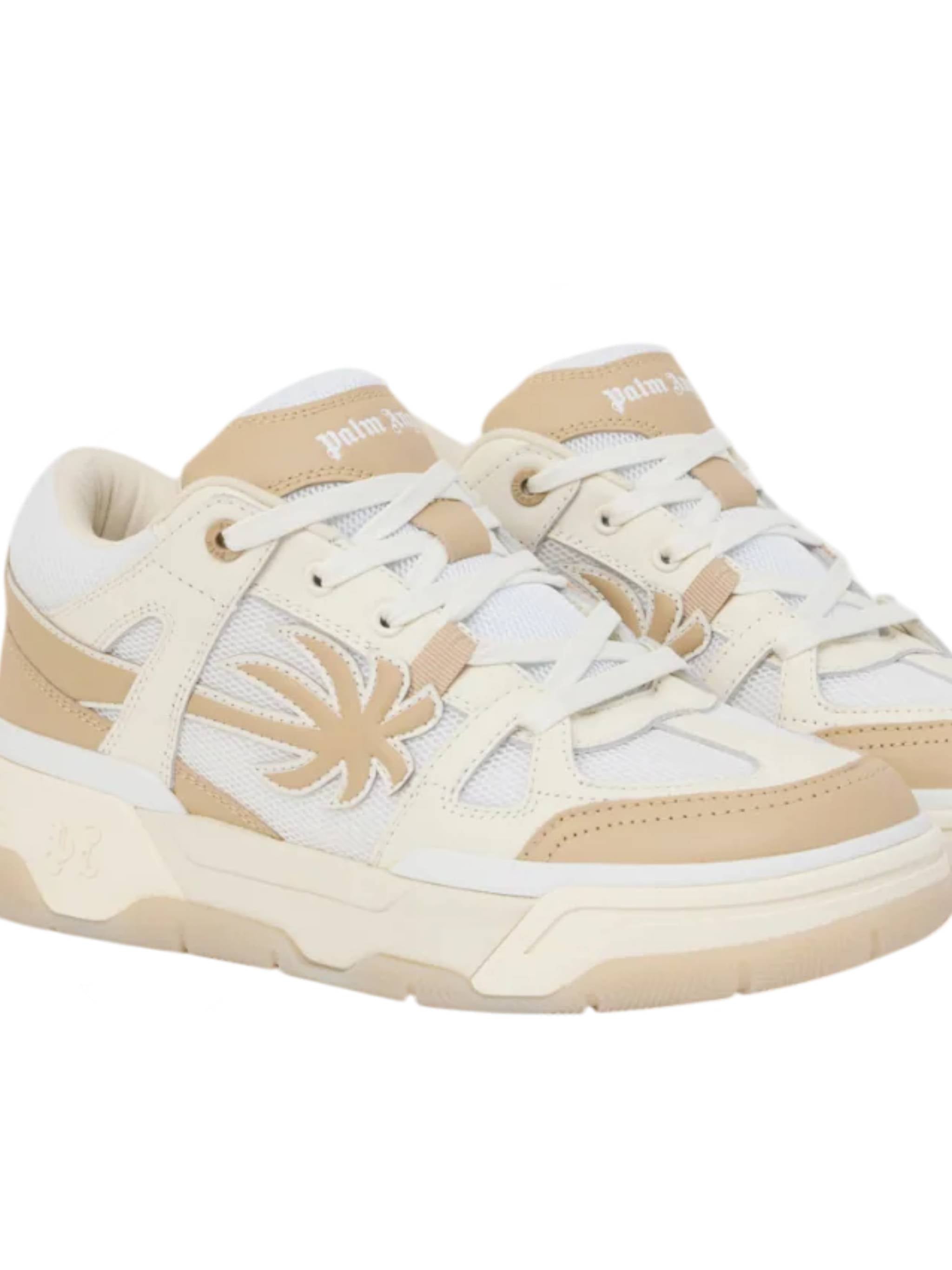 Beige Palm Skate Textured Chunky Sneakers