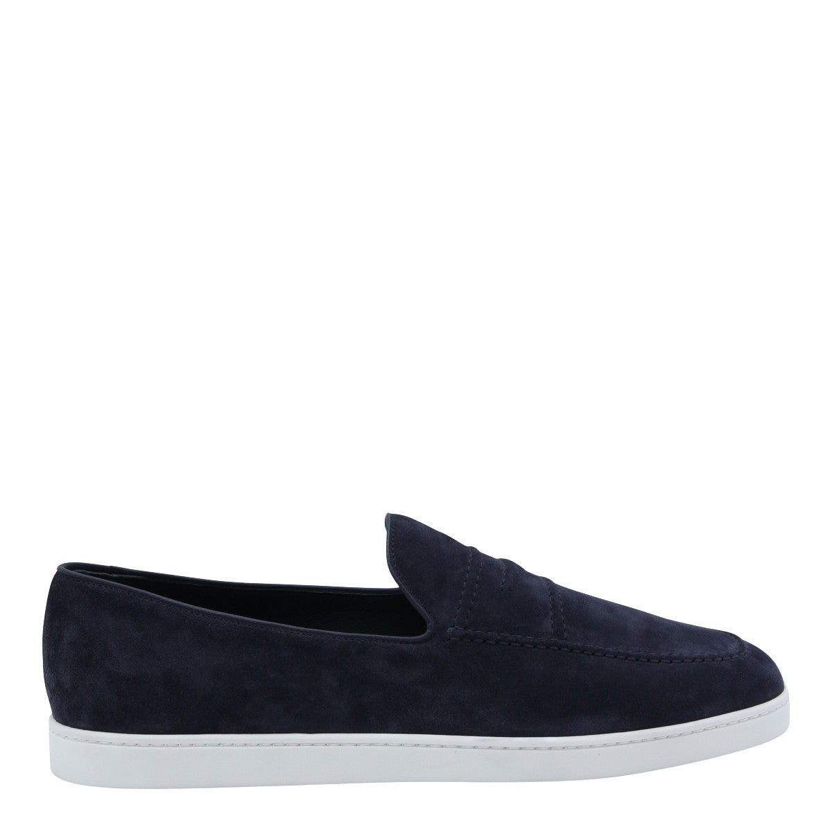 Blue Suede Slip-On Shoes