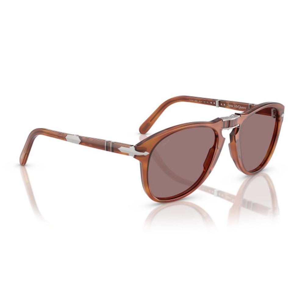 Po0714Sm Okulary Przeciwsłoneczne Składane Pilotki Steve Mcqueen W Kolorze Terra Di Siena