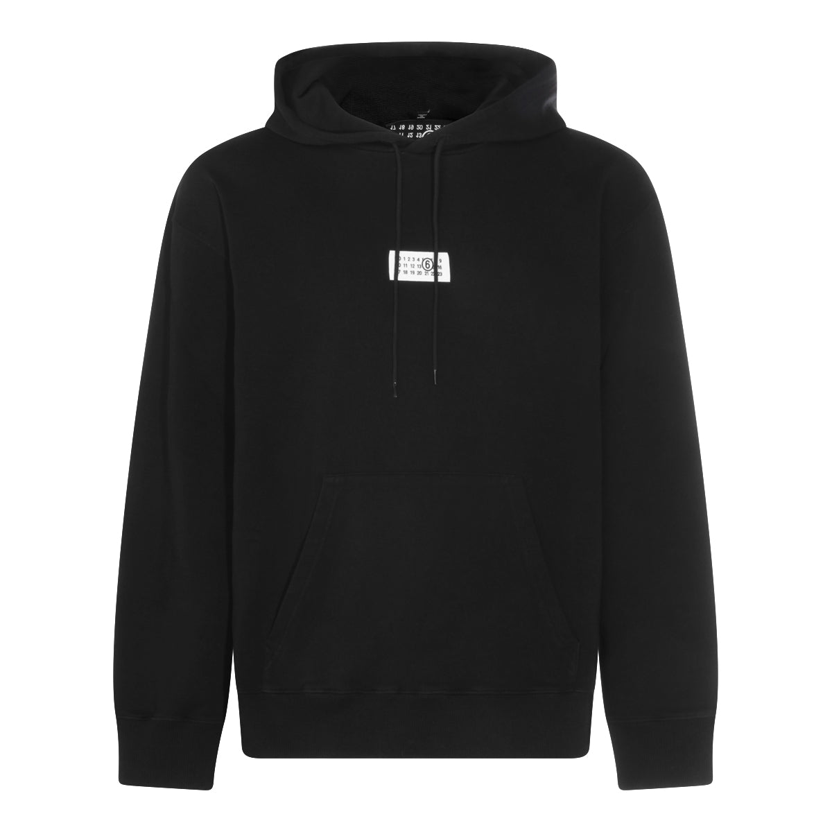 Hooded Black Cotton Sweatshirt