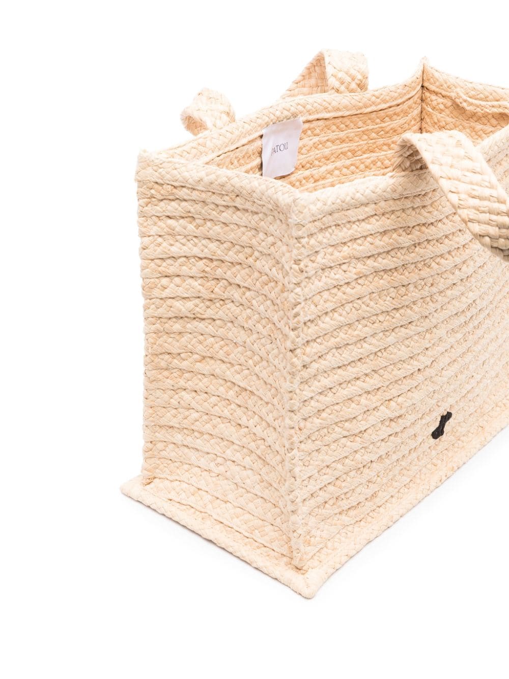 Textured Vanilla White Raffia Handbag