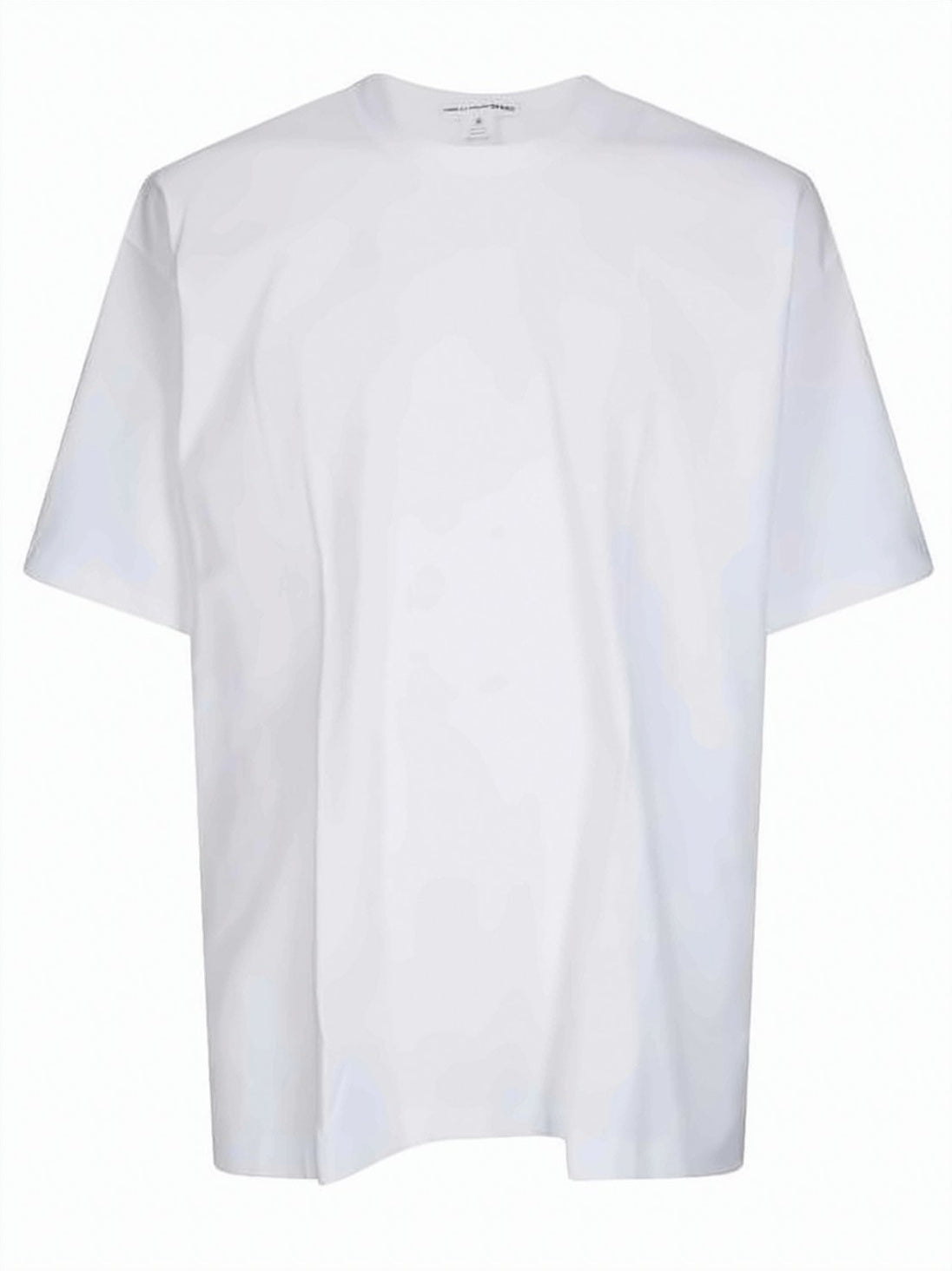 Minimalist White Cotton T-Shirt with Subtle Back Detailing