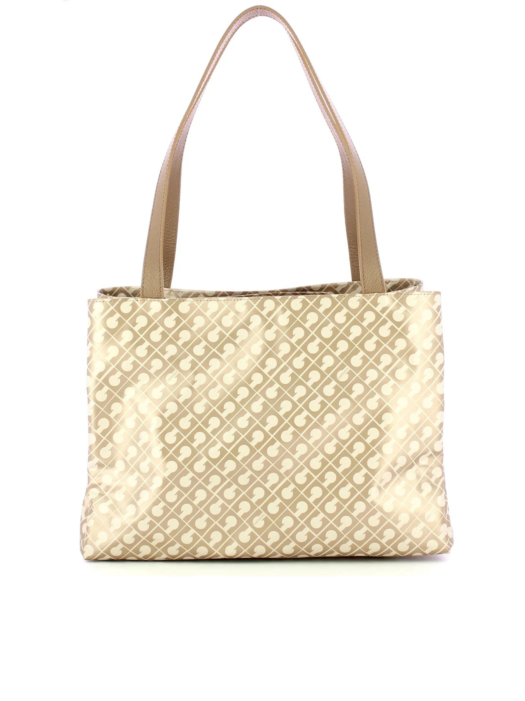 Geometric Pattern Medium Leather Top Handle Bag