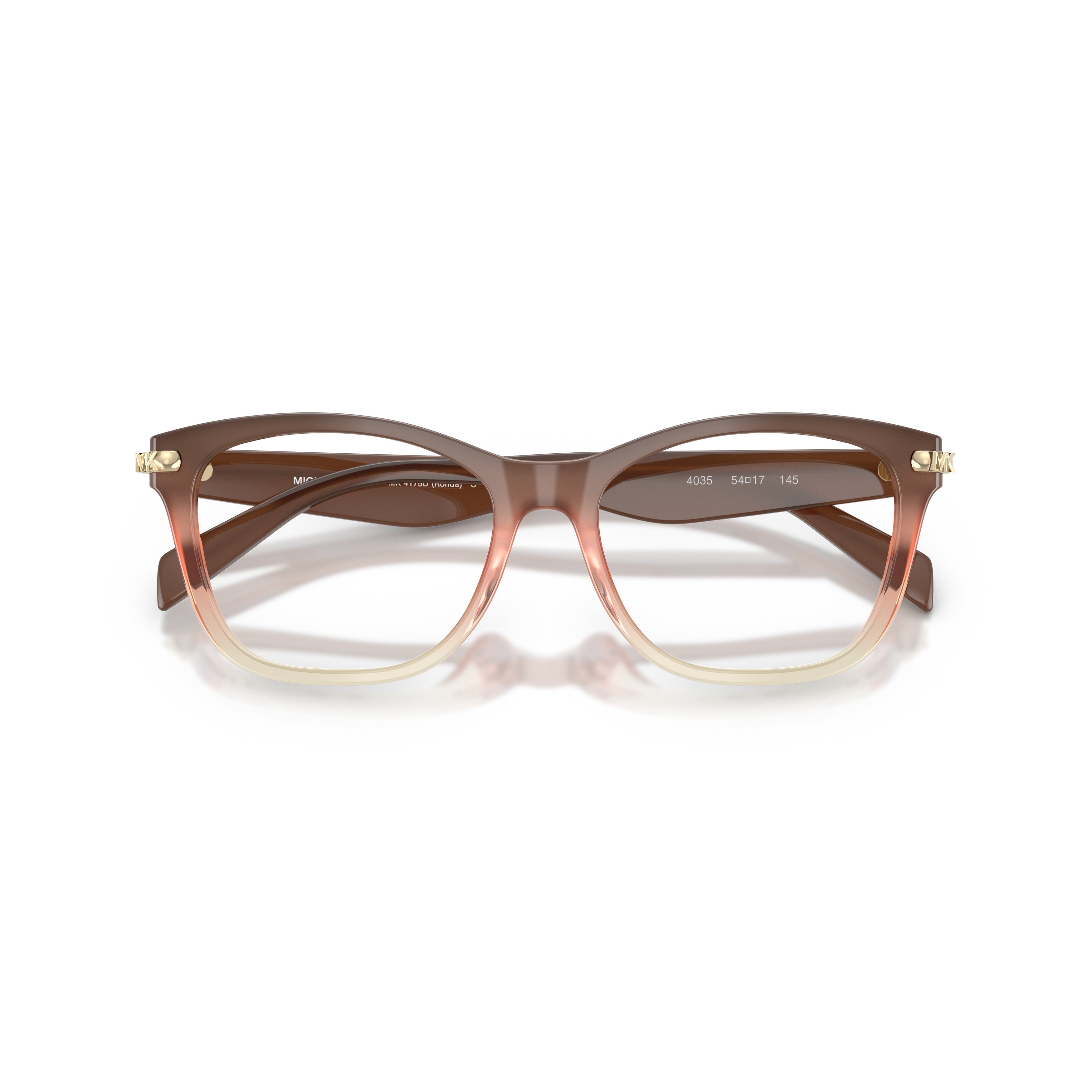 0mk4175d Square Frame Gradient Eyeglasses with Gold Accents