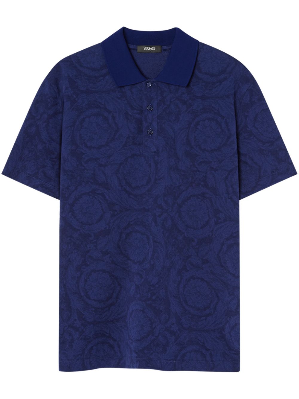 Deep Blue Piqué Cotton Polo Shirt