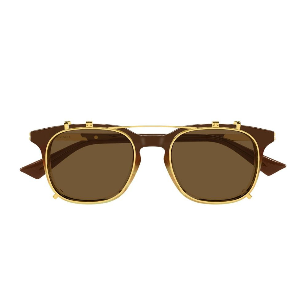 Bv1429S Ribbon Line Rectangular Brown Eyeglasses