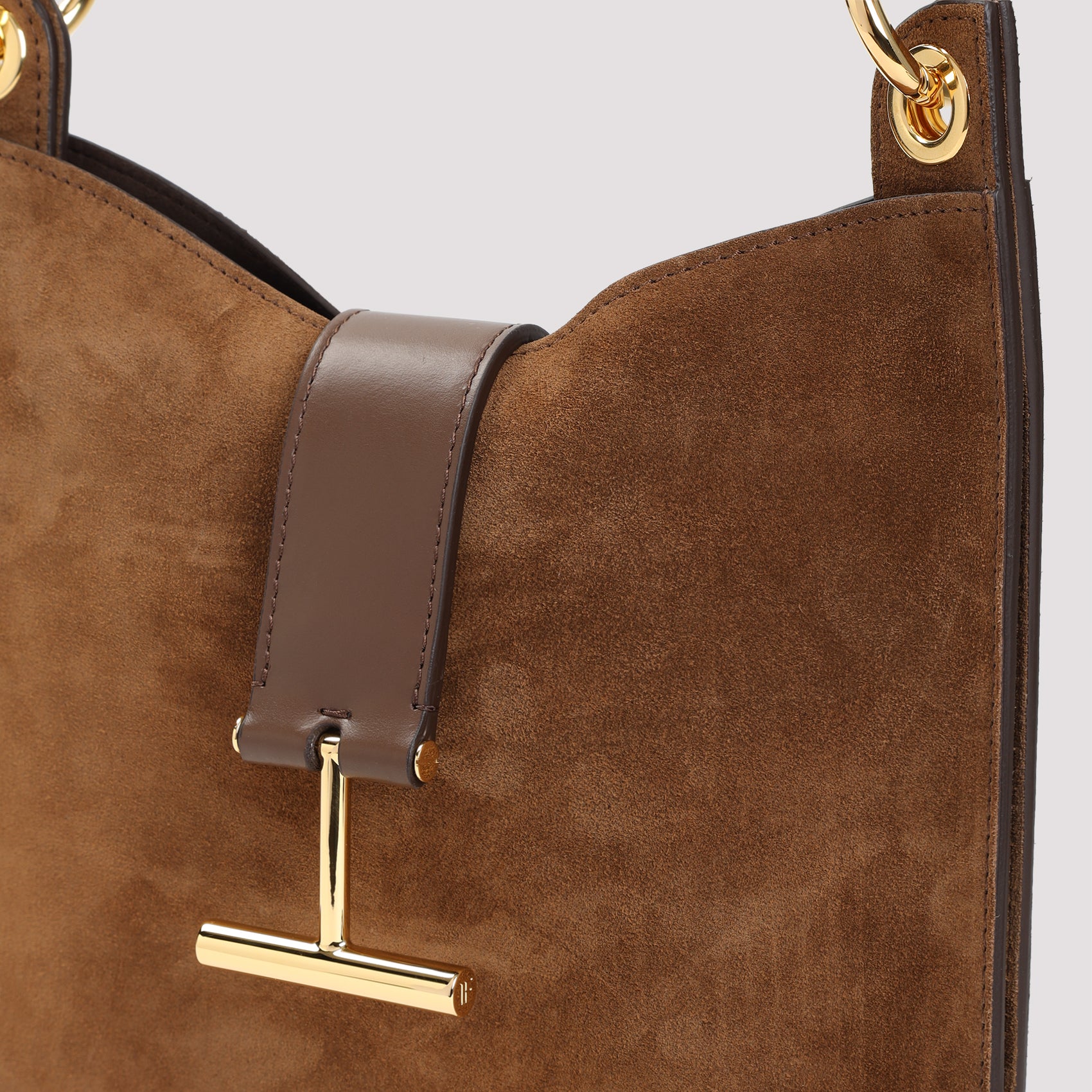 Brown Calf Leather Shoulder Bag