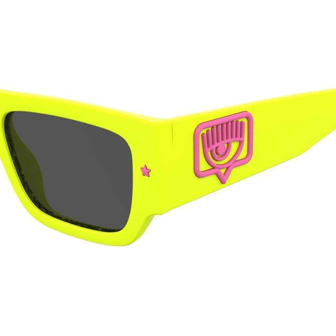 Cf 7013/S Bold Rectangular Neon Yellow Sunglasses