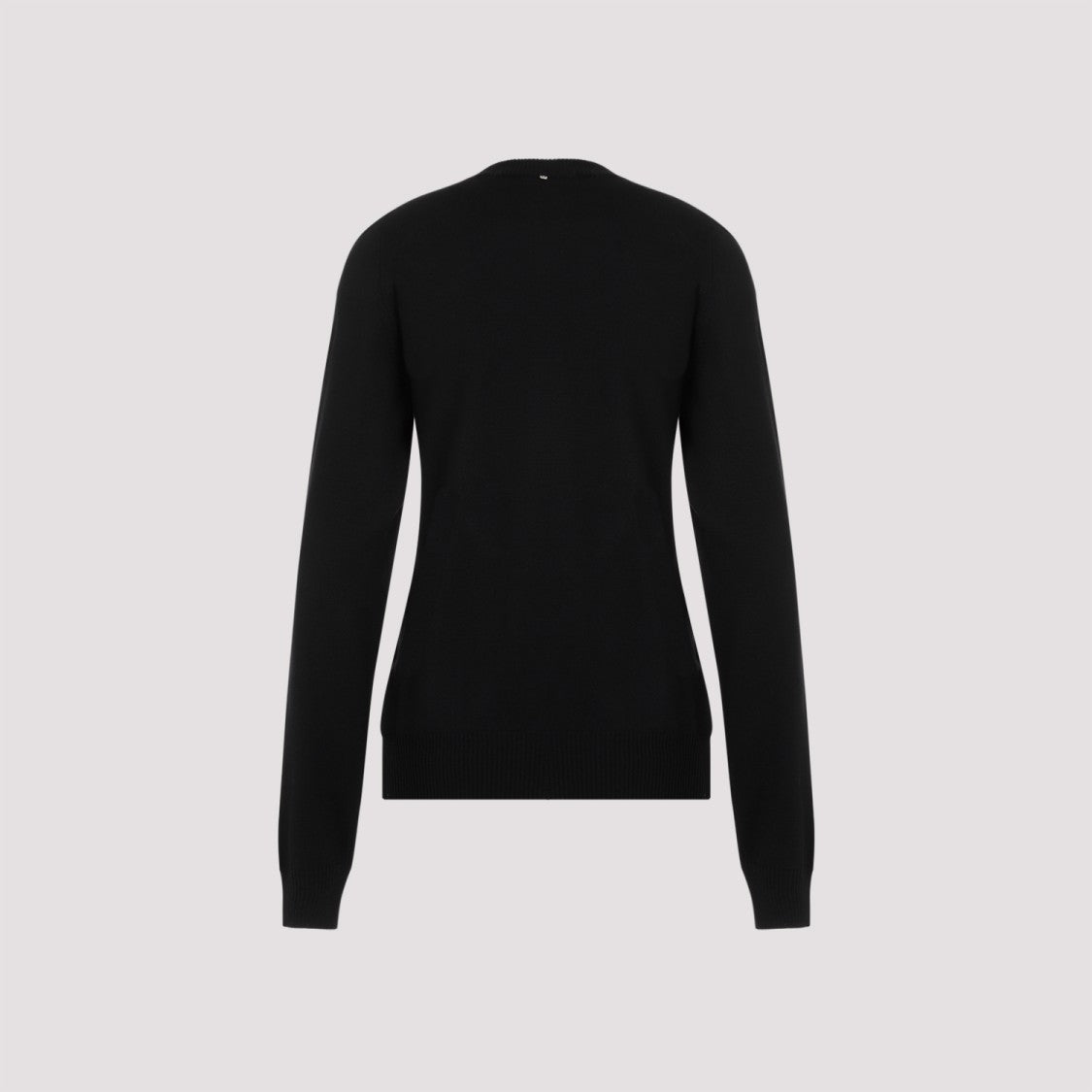 Holiday Cutout Black Virgin Wool Pullover