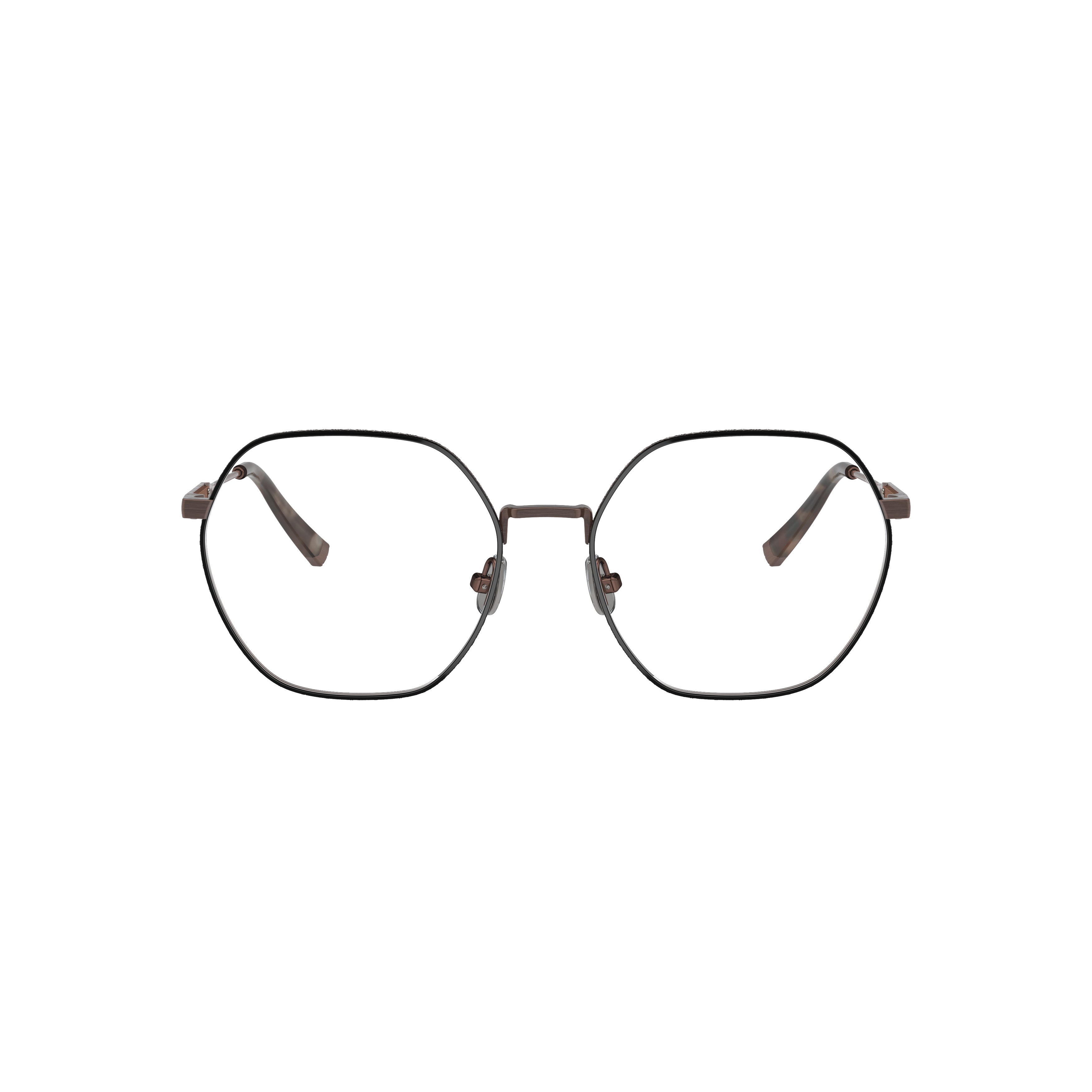 0bc1001t Thin Geometric Titanium Eyeglasses with Adjustable Nose Pads