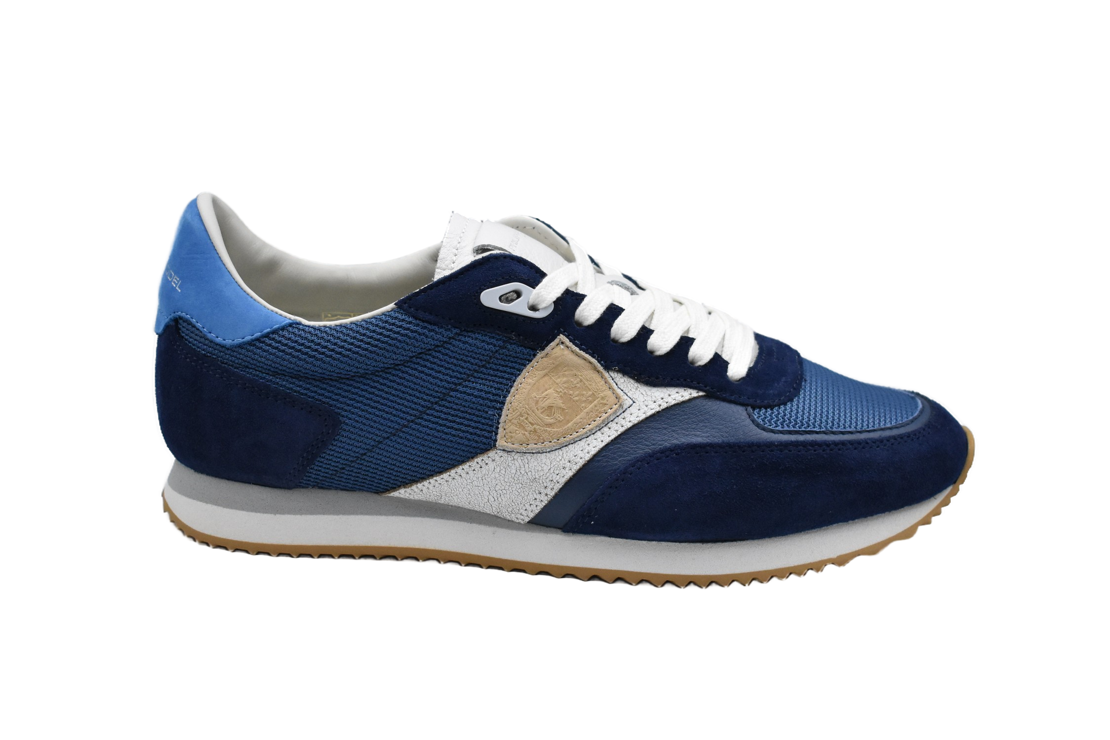 Low-Top Blue Sneakers With Suede
