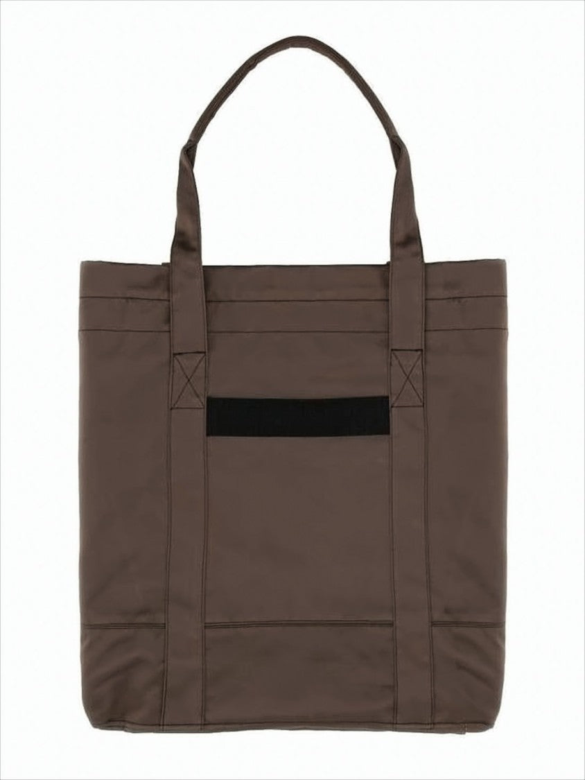 Brown Structured Tote Bag with Reinforced Stitching