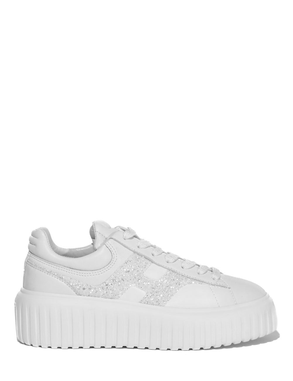 Contemporary White H-Stripes Sneakers