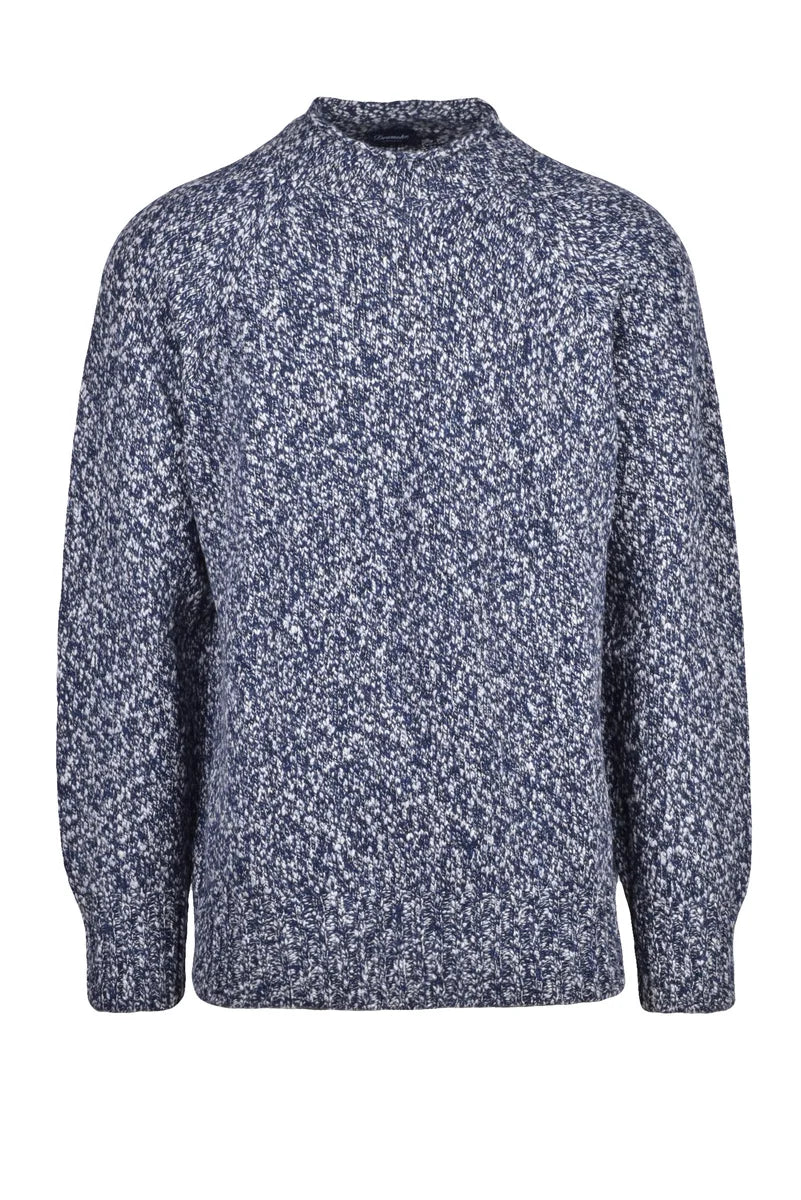 Volcano Neck Sweater - Blue/Grey