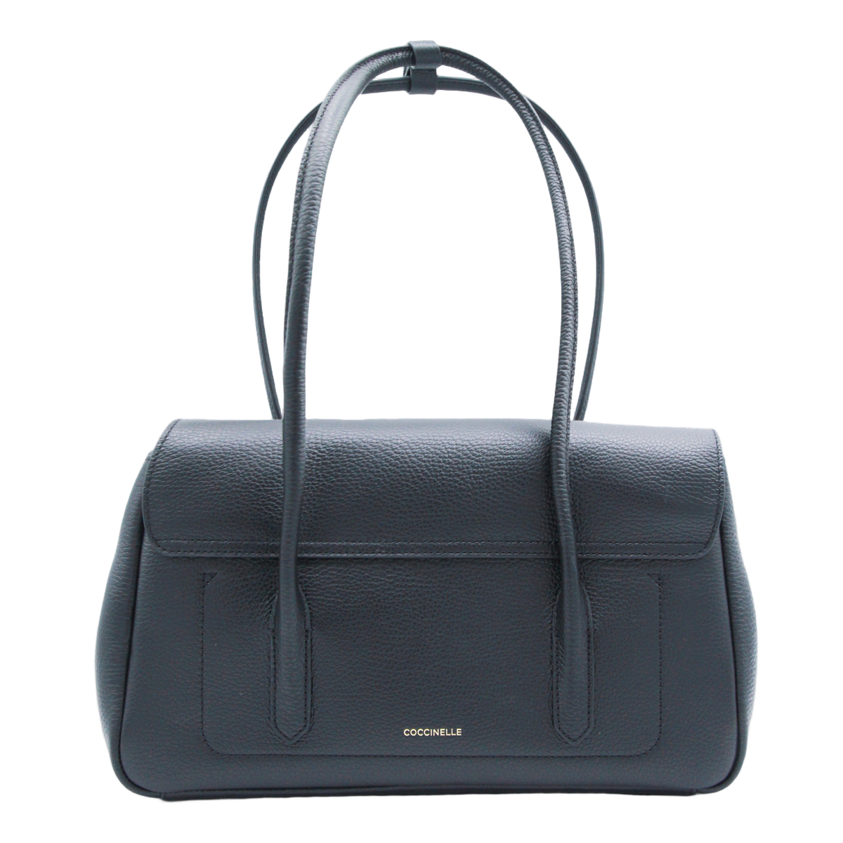 Structured Handbag with Flap Closure