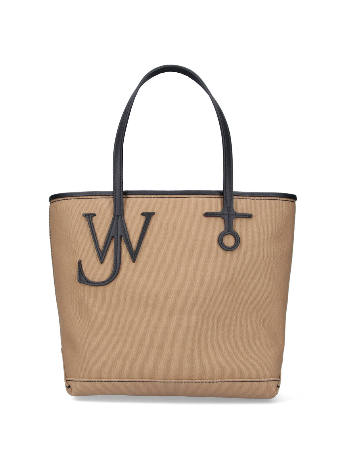 Beige Anchor Cotton Canvas Tote Bag