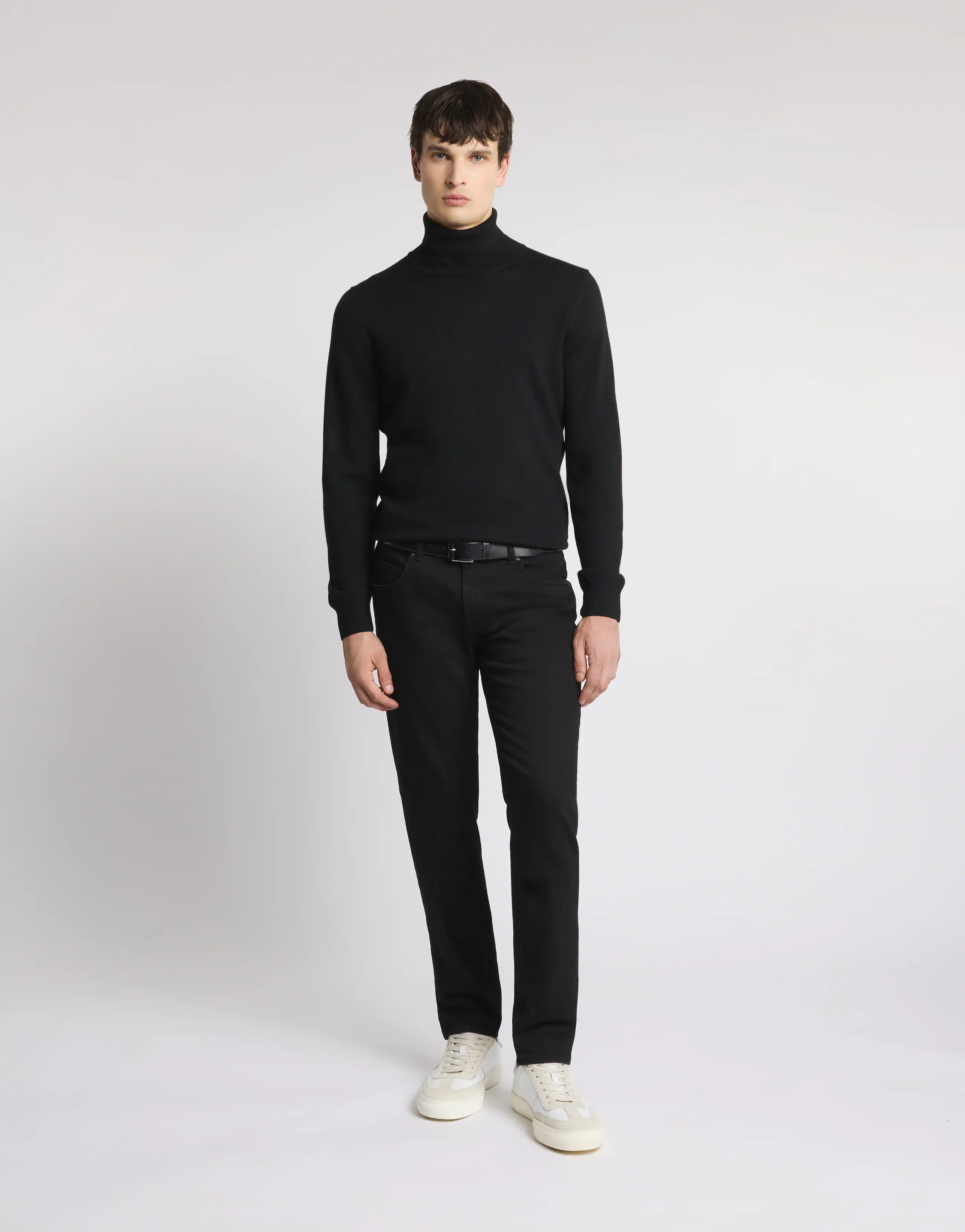 Turtleneck Sweater In Fine Knit Wool